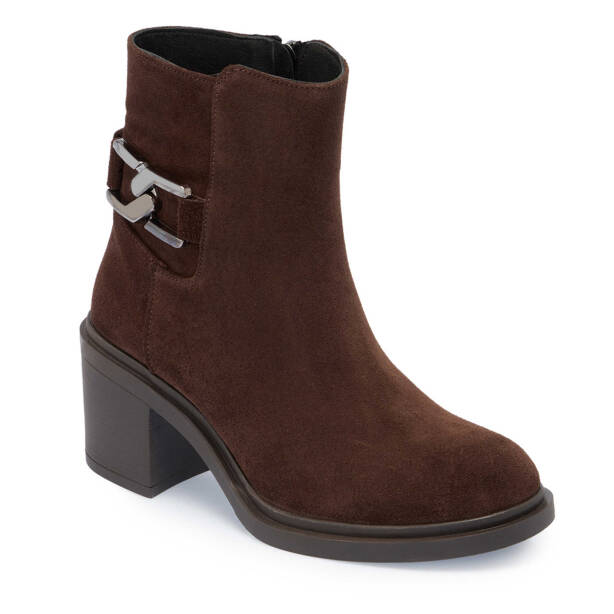 Kahverengi Süet Deri Kadın Casual Bot - K24K1BT67746-B85 