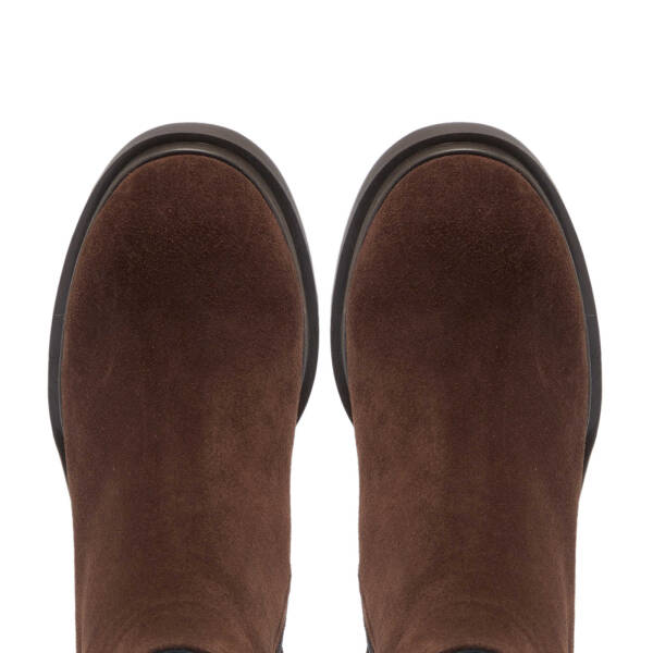 Kahverengi Süet Deri Kadın Casual Bot - K24K1BT67746-B85 - 5