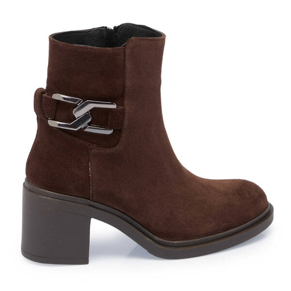 Kahverengi Süet Deri Kadın Casual Bot - K24K1BT67746-B85 - 3