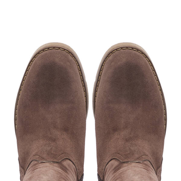 Kahverengi Hakiki Süet Deri Kadın Çizme - K25K1CM68330-K32 - 5