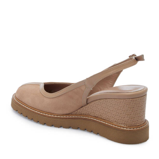 Kahverengi Hakiki Süet Deri Kadın Dolgu Topuklu Ayakkabı - K25Y1AY68093-P13 - 3