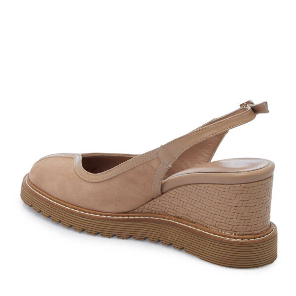 Kahverengi Hakiki Süet Deri Kadın Dolgu Topuklu Ayakkabı - K25Y1AY68093-P13 - 3