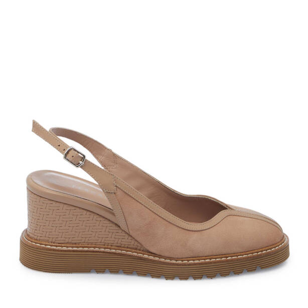 Kahverengi Hakiki Süet Deri Kadın Dolgu Topuklu Ayakkabı - K25Y1AY68093-P13 - 1