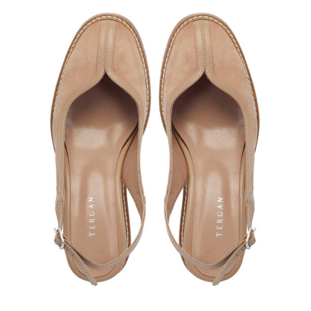 Kahverengi Hakiki Süet Deri Kadın Dolgu Topuklu Ayakkabı - K25Y1AY68093-P13 - 5