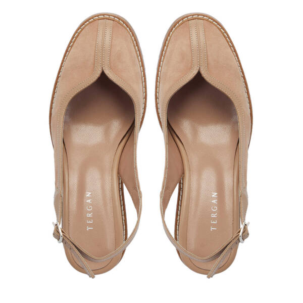 Kahverengi Hakiki Süet Deri Kadın Dolgu Topuklu Ayakkabı - K25Y1AY68093-P13 - 5