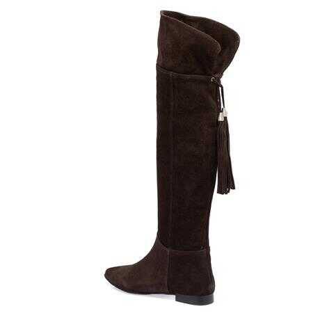 Kahverengi Hakiki Süet Deri Kadın Klasik Çizme - K23K1CM66989-B85 - 3