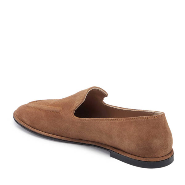 Kahverengi Süet Deri Kadın Loafer - K25I1AY68042-K58 - 2