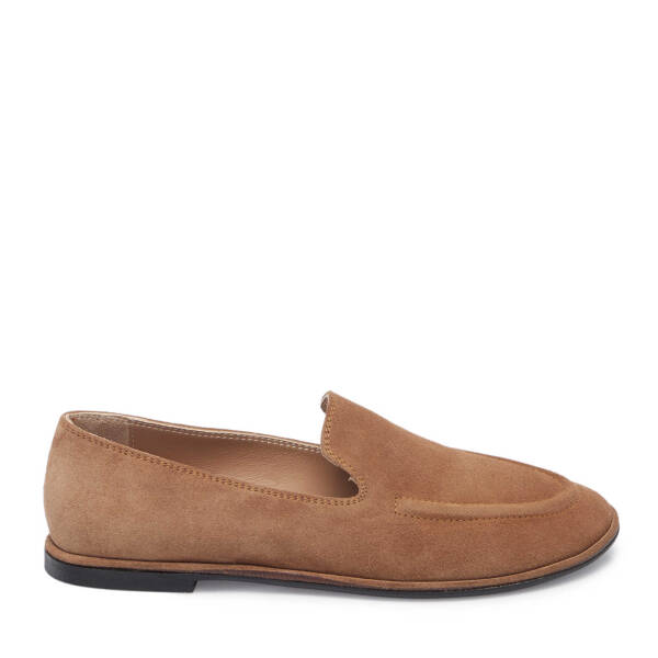 Kahverengi Süet Deri Kadın Loafer - K25I1AY68042-K58 - 3