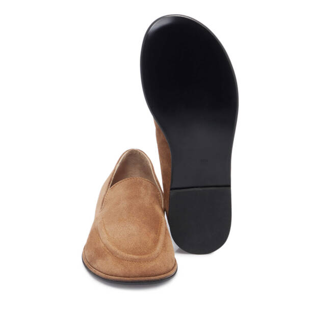 Kahverengi Süet Deri Kadın Loafer - K25I1AY68042-K58 - 4