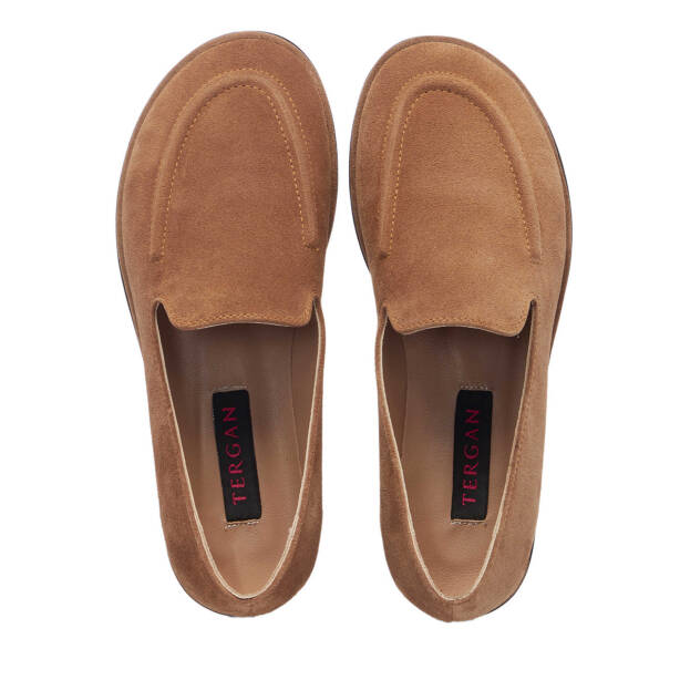 Kahverengi Süet Deri Kadın Loafer - K25I1AY68042-K58 - 5