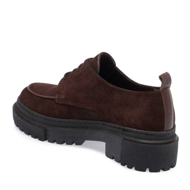 Kahverengi Süet Deri Kadın Makosen - K24S1AY67542-G17 - Tergan