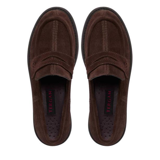 Kahverengi Süet Deri Kadın Makosen - K25S1AY68212-B85 - Tergan