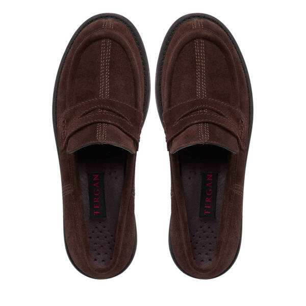 Kahverengi Süet Deri Kadın Makosen - K25S1AY68212-B85 - 5