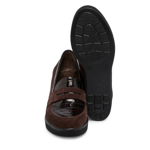 Kahverengi Süet Deri Kadın Makosen - K25S1AY68213-B85 - 4