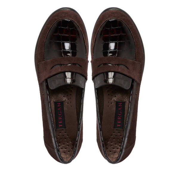 Kahverengi Süet Deri Kadın Makosen - K25S1AY68213-B85 - 5