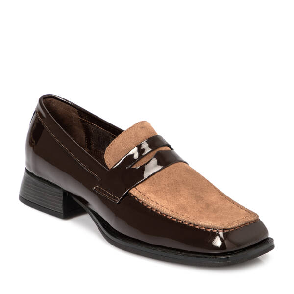 Kahverengi Süet Deri Kadın Makosen - K25S1AY68214-B85 - 1