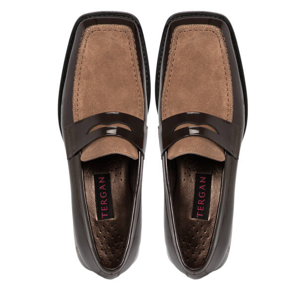 Kahverengi Süet Deri Kadın Makosen - K25S1AY68214-B85 - 5