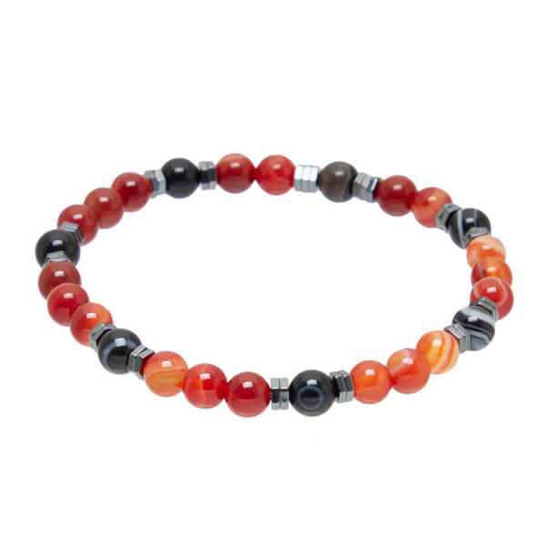 Kırmızı Akik Erkek Bileklik - E1BLK0410287-F75 - 1