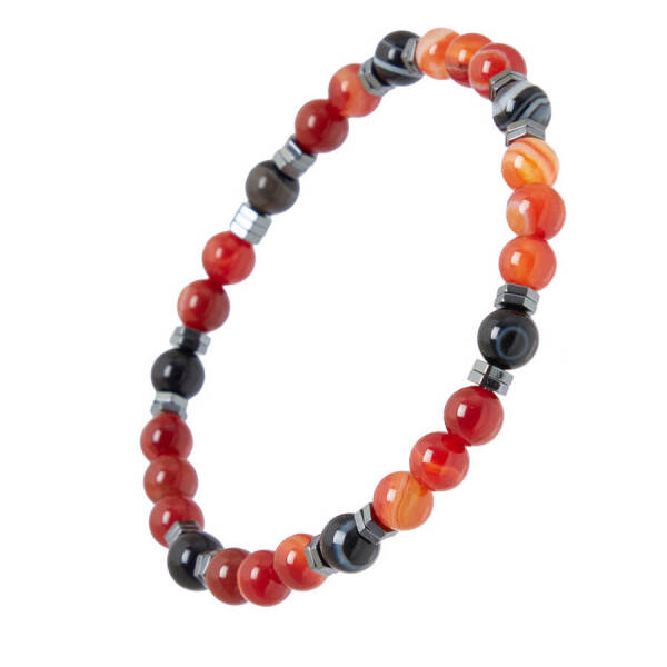 Kırmızı Akik Erkek Bileklik - E1BLK0410287-F75 - 2