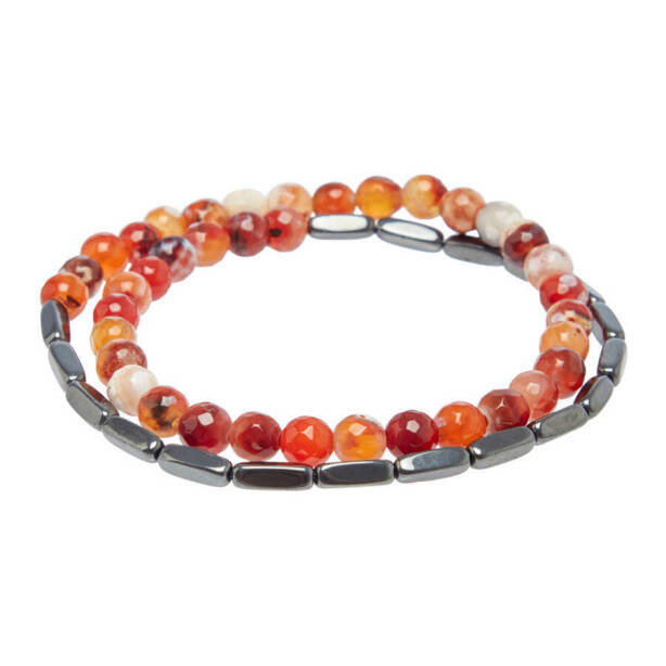 Kırmızı Akik Erkek Bileklik - E1BLK0410358-F75 - 1