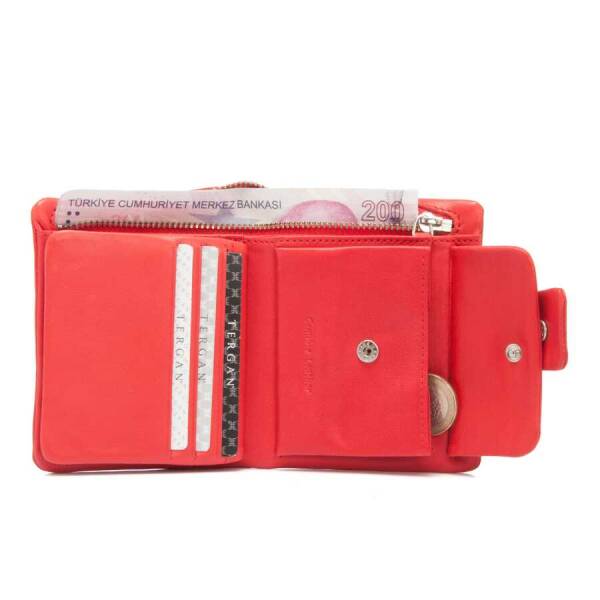 Kırmızı Hakiki Deri Erkek Cüzdan - S1CE00001404-D39 - 3