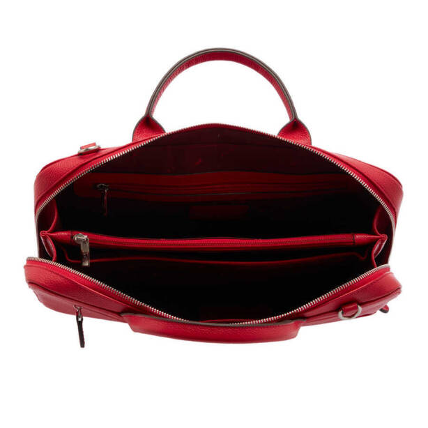 Kırmızı Deri Erkek Evrak Çantası - S1EV00032171-B68 - 4