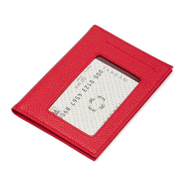 Kırmızı Hakiki Deri Erkek Kimlik Kabı - S1KI00001582-B8I - 1