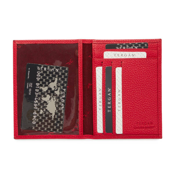 Kırmızı Hakiki Deri Erkek Kimlik Kabı - S1KI00001582-B8I - 2