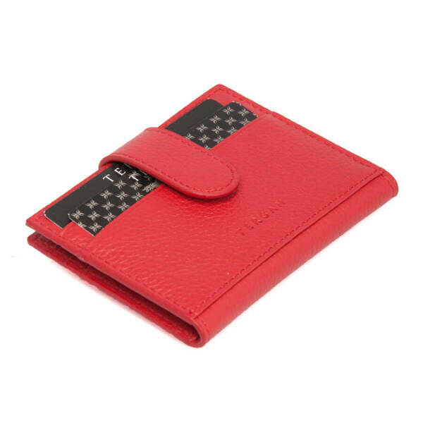 Kırmızı Hakiki Deri Erkek Kredi Kartlık - S1KK00001617-B68 - 1