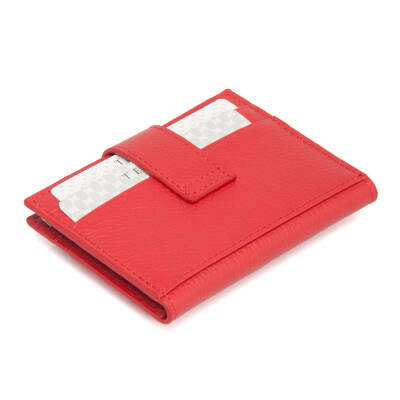  Kırmızı Deri Erkek Kredi Kartlık - S1KK00001617-B68 - 3