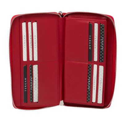 Kırmızı Deri Erkek Portföy Çantası - S1PC00001667-A86 - 3