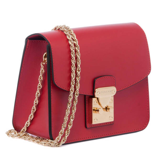 Kırmızı Deri Kadın Çapraz Askılı Çanta - S24K1BC78972-H4B - 3