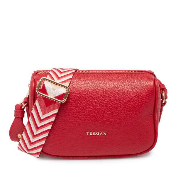 Kırmızı Deri Kadın Çapraz Askılı Çanta - S25K1BC80467-B68 - 1