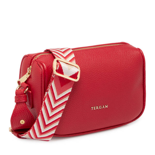 Kırmızı Deri Kadın Çapraz Askılı Çanta - S25K1BC80467-B68 - 2