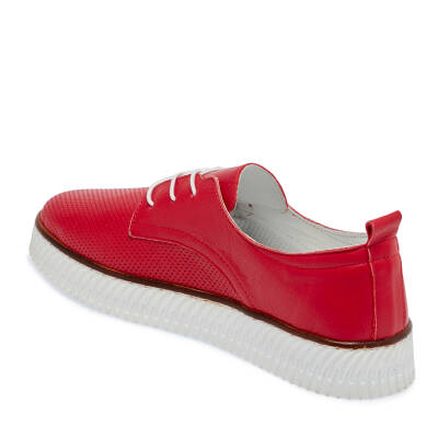  Kırmızı Deri Kadın Casual Ayakkabı - K23I1AY66483-A30 - 2