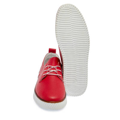  Kırmızı Deri Kadın Casual Ayakkabı - K23I1AY66483-A30 - 4