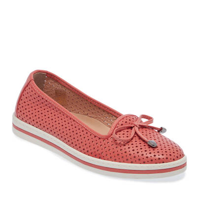  Kırmızı Deri Kadın Casual Ayakkabı - K24I1AY67350-J76 