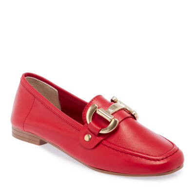  Kırmızı Deri Kadın Casual Ayakkabı - K24I1AY67447-A30 