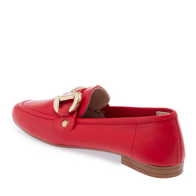  Kırmızı Deri Kadın Casual Ayakkabı - K24I1AY67447-A30 - 2