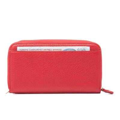 Kırmızı Deri Kadın Cüzdan - S1CB00005734-B68 - 3