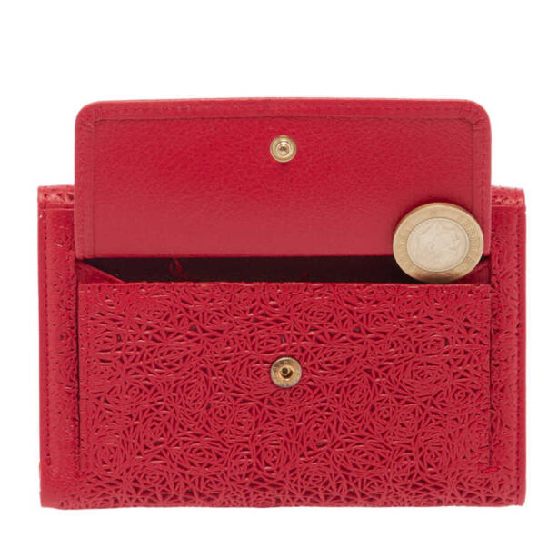 Kırmızı Deri Kadın Cüzdan - S1CB00005788-A86 - 4