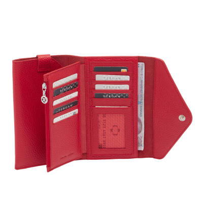  Kırmızı Deri Kadın Cüzdan - S1CB00005811-B68 - 4