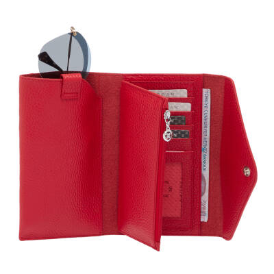  Kırmızı Deri Kadın Cüzdan - S1CB00005811-B68 - 3