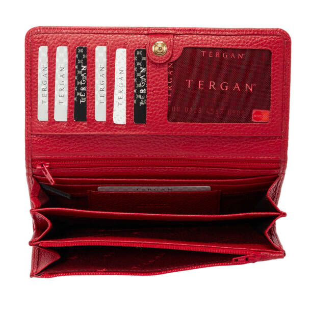Kırmızı Deri Kadın Cüzdan - S1CB00005818-B68 - Tergan