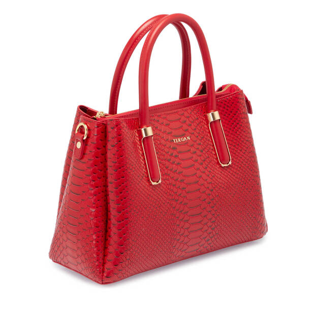 Kırmızı Deri Kadın El Çantası - S24K1BC80350-D5J - Tergan