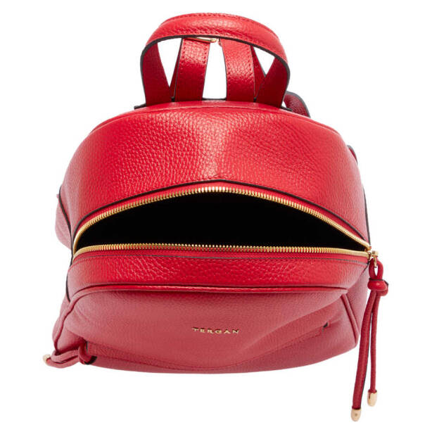 Kırmızı Hakiki Deri Kadın Sırt Çantası - S1SR00080132-B68 - 4