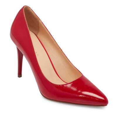 Kırmızı Deri Kadın Stiletto - K24S1AY67599-D02 