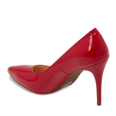 Kırmızı Deri Kadın Stiletto - K24S1AY67599-D02 - 2