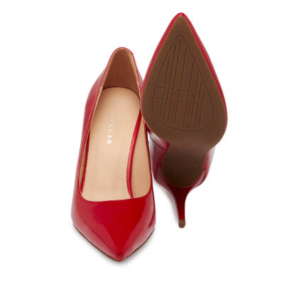 Kırmızı Deri Kadın Stiletto - K24S1AY67599-D02 - 4