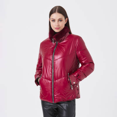 Kırmızı Deri Tekstil Kadın Deri Mont - K23KDM320414-U1G - 4